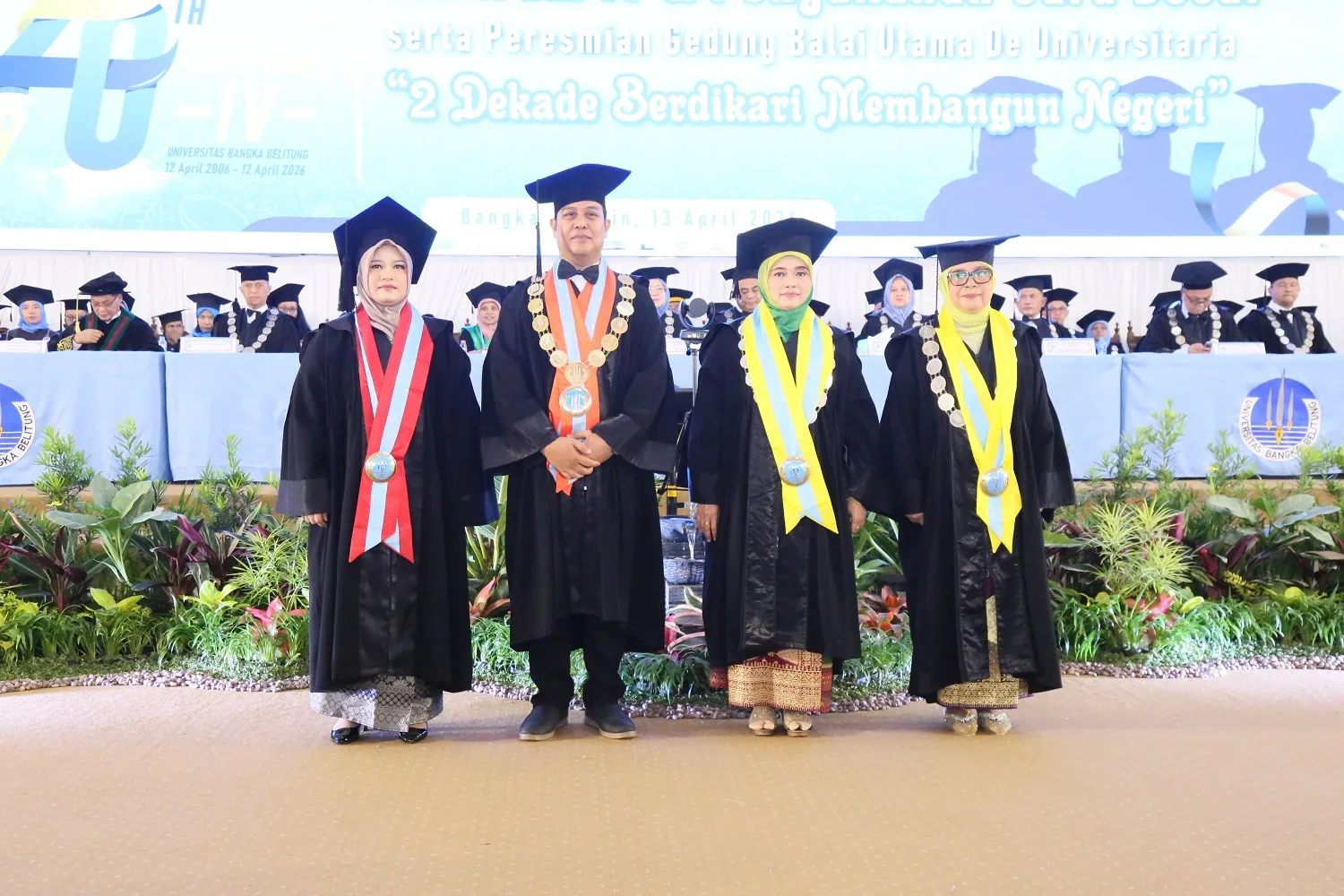 Universitas Bangka Belitung Kukuhkan 3 Guru Besar Baru dalam Kegiatan Lustrum IV